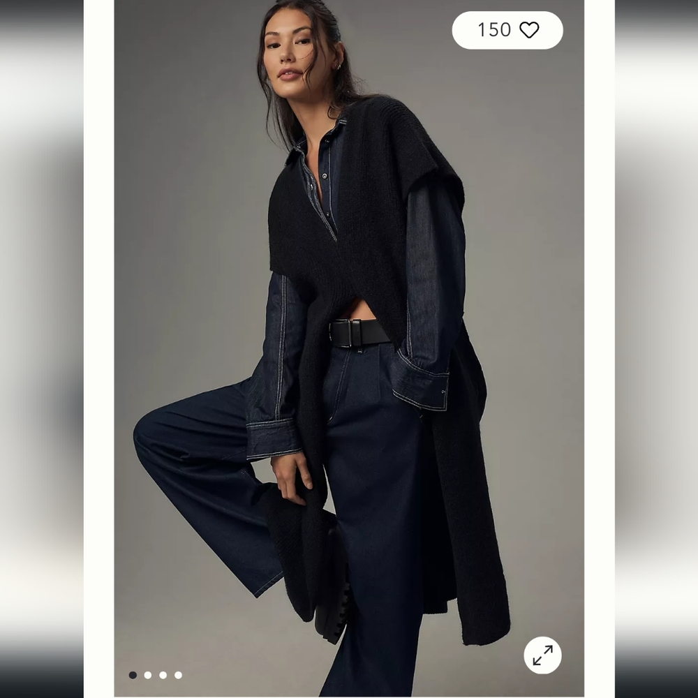 By Anthropologie Slit Sweater Tunic